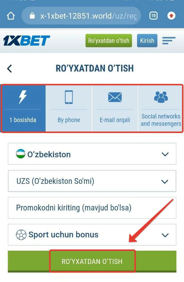 veb-saytda registratsiya
