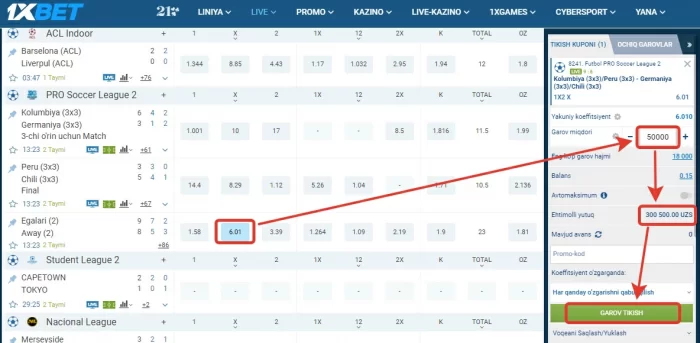 Futbolga stavka qilish