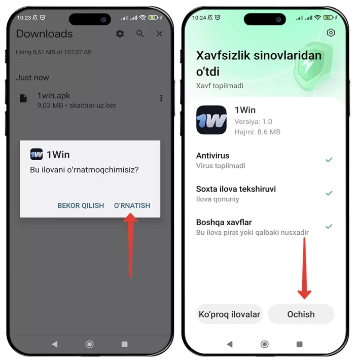 1win apk Android uchun yuklash Qanday 1win uz apk skachat qilish va o'rnatish