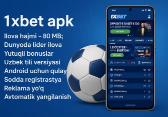 1xBet app uz mobil programmani yuklab olish