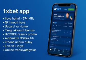 1xbet app dasturini ios telefoniga skachat qilish va kirish