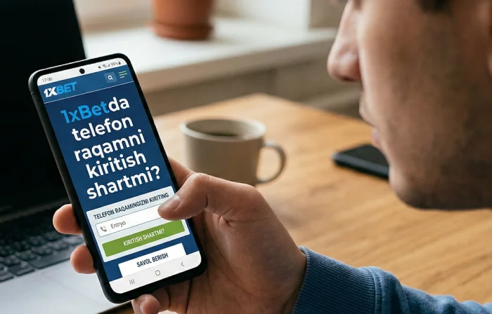 1xBetda telefon raqamni kiritish