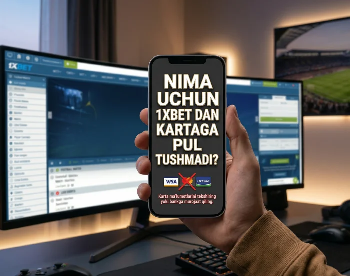 Nima uchun 1xbetdan kartaga pul tushmadi