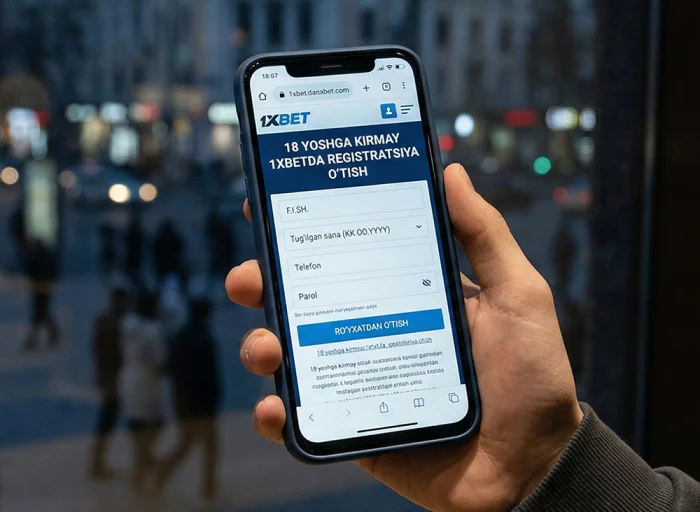 18 yoshga kirmay 1xbetda registratsiya o'tish