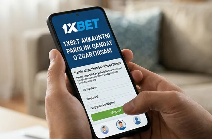 1xBet akkaunt parolini qanday o'zgartirsam