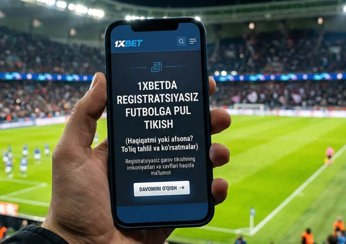 1xbet saytida futbolga stavka qilish