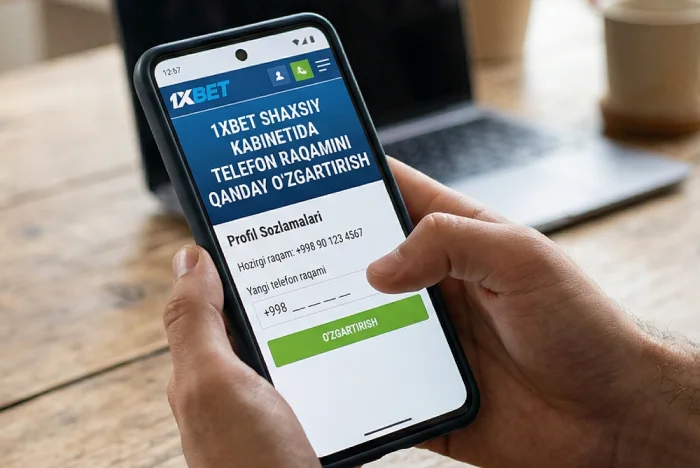 1 xbetda telefon ni o'zgartirish